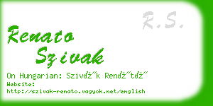 renato szivak business card